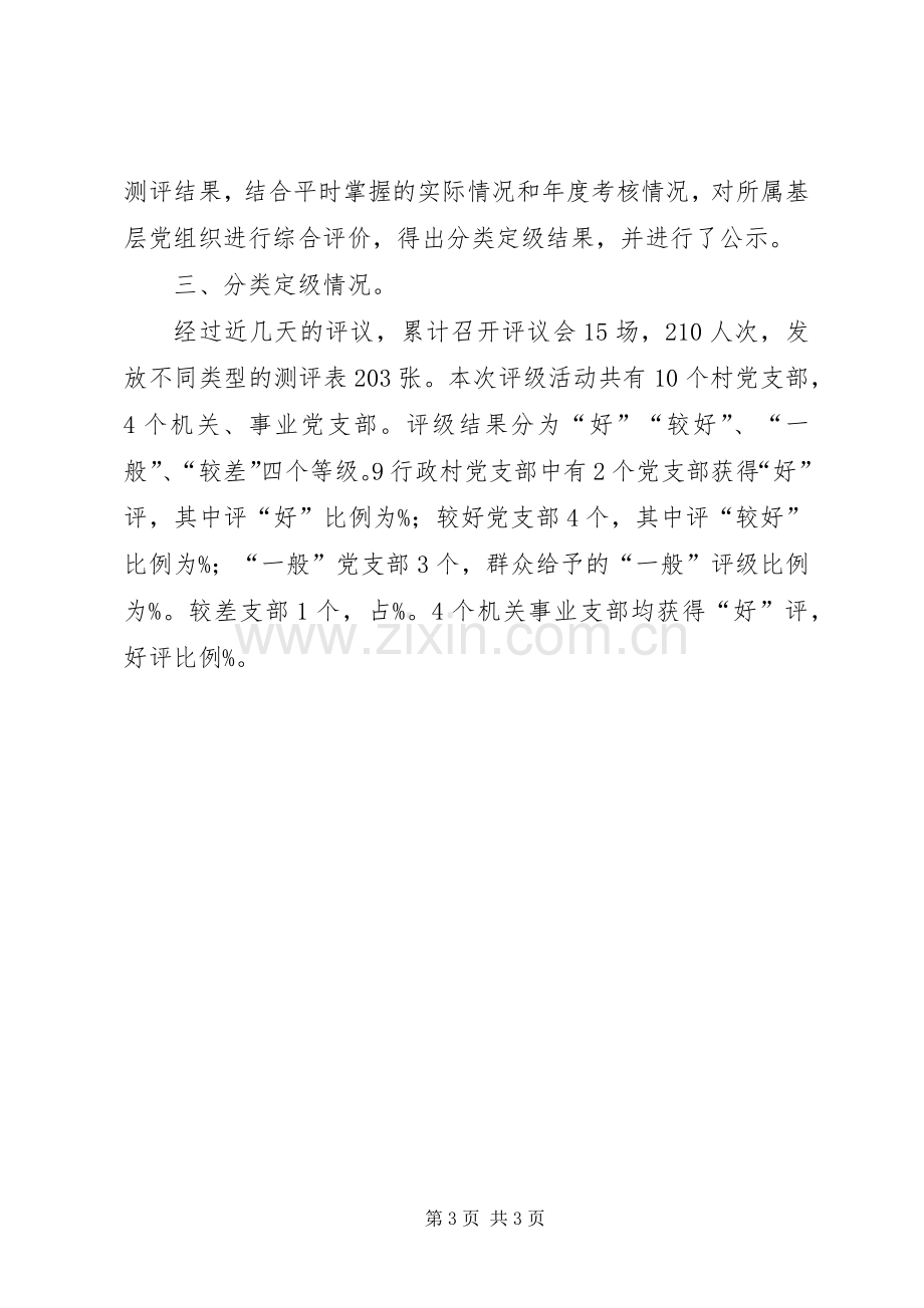 乡基层党组织分类定级工作总结 .docx_第3页