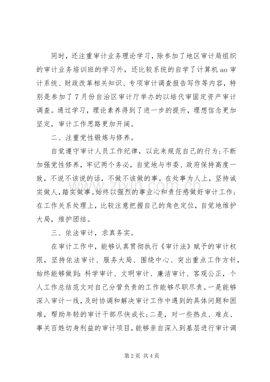 审计工作个人总结 .docx_第2页