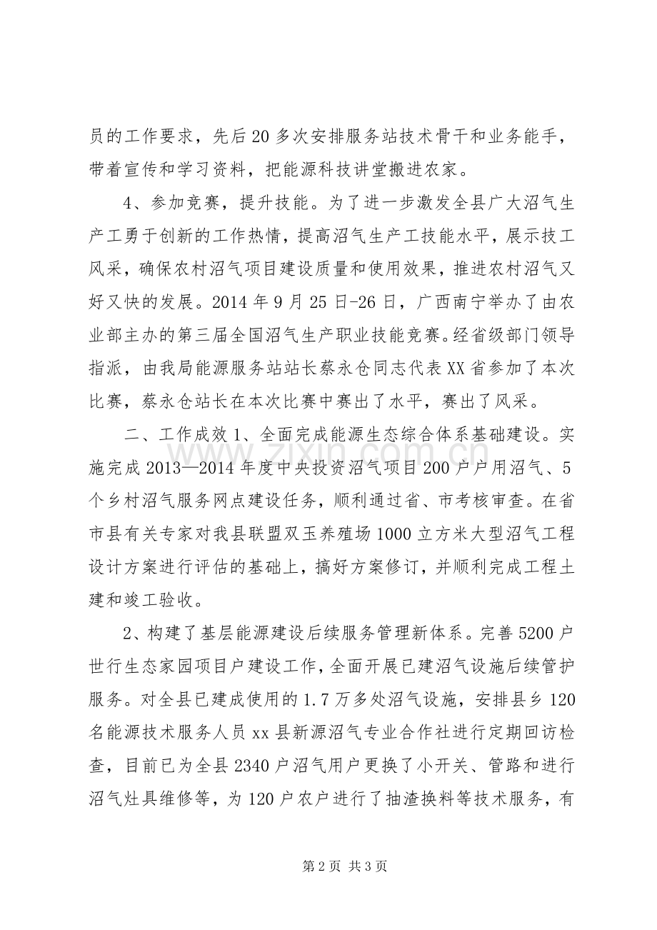 XX年能源局服务站工作总结 .docx_第2页