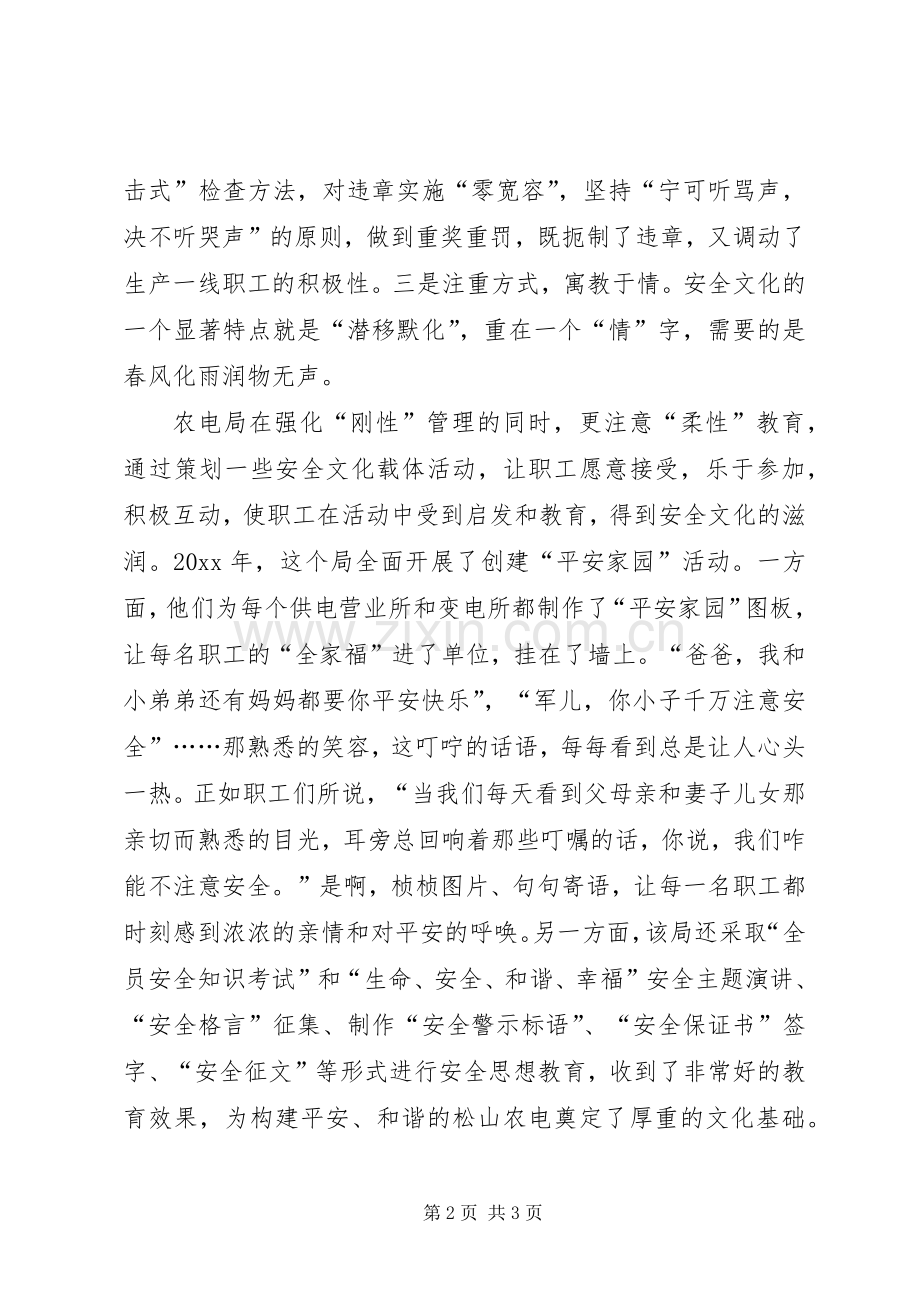 农电局安全文化建设总结 .docx_第2页