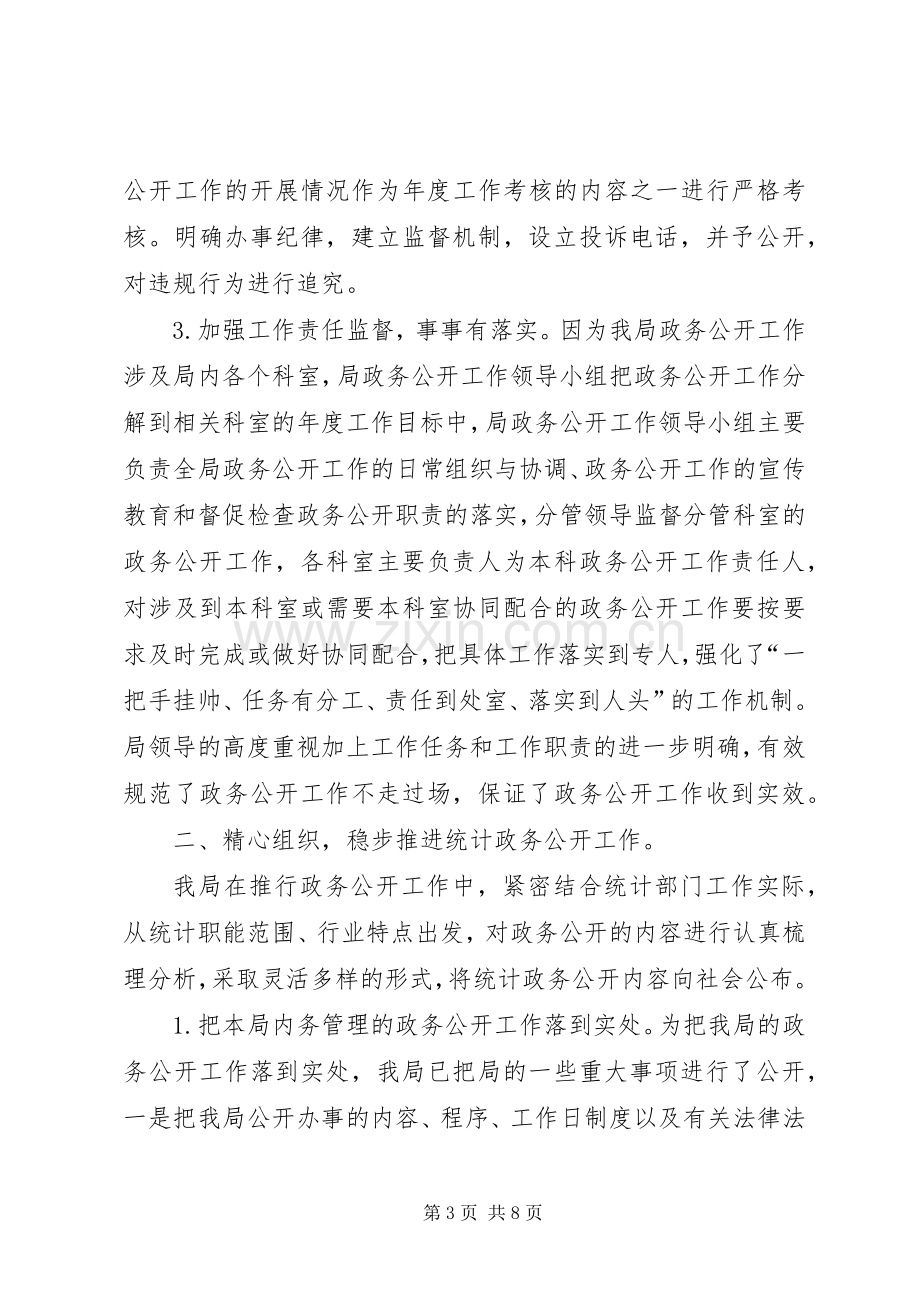 市统计局政务公开工作总结 .docx_第3页