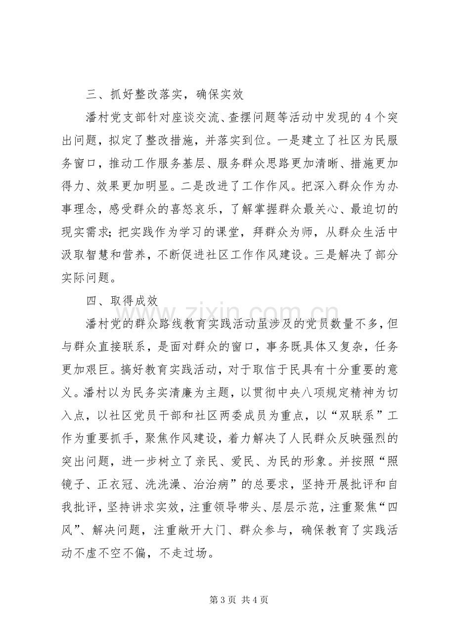 乡村党的群众路线教育实践活动工作总结 .docx_第3页