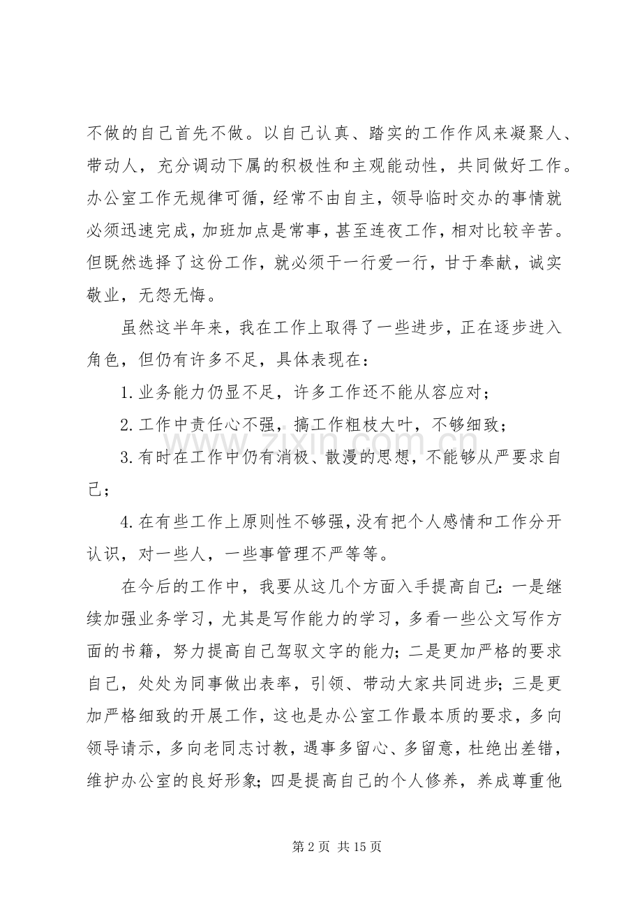 办公室副主任工作总结 .docx_第2页