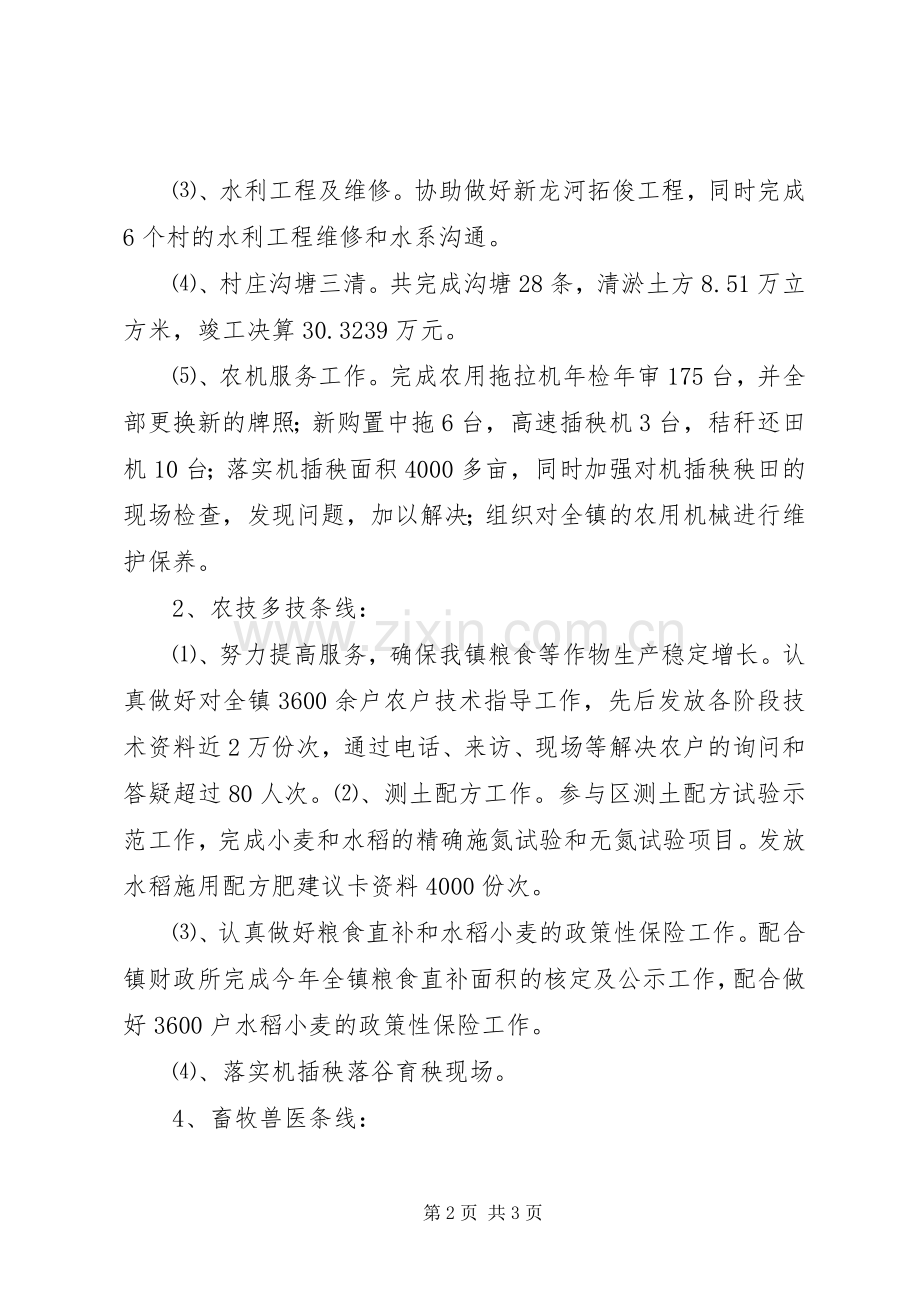 乡镇农业综合服务站上半年工作总结和下半年工作打算 .docx_第2页