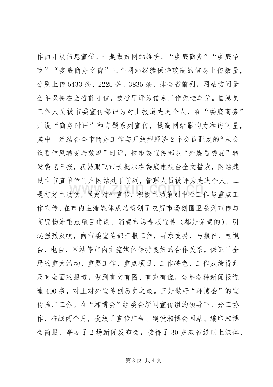 商务局信息中心年度工作总结及翌年工作思路 .docx_第3页