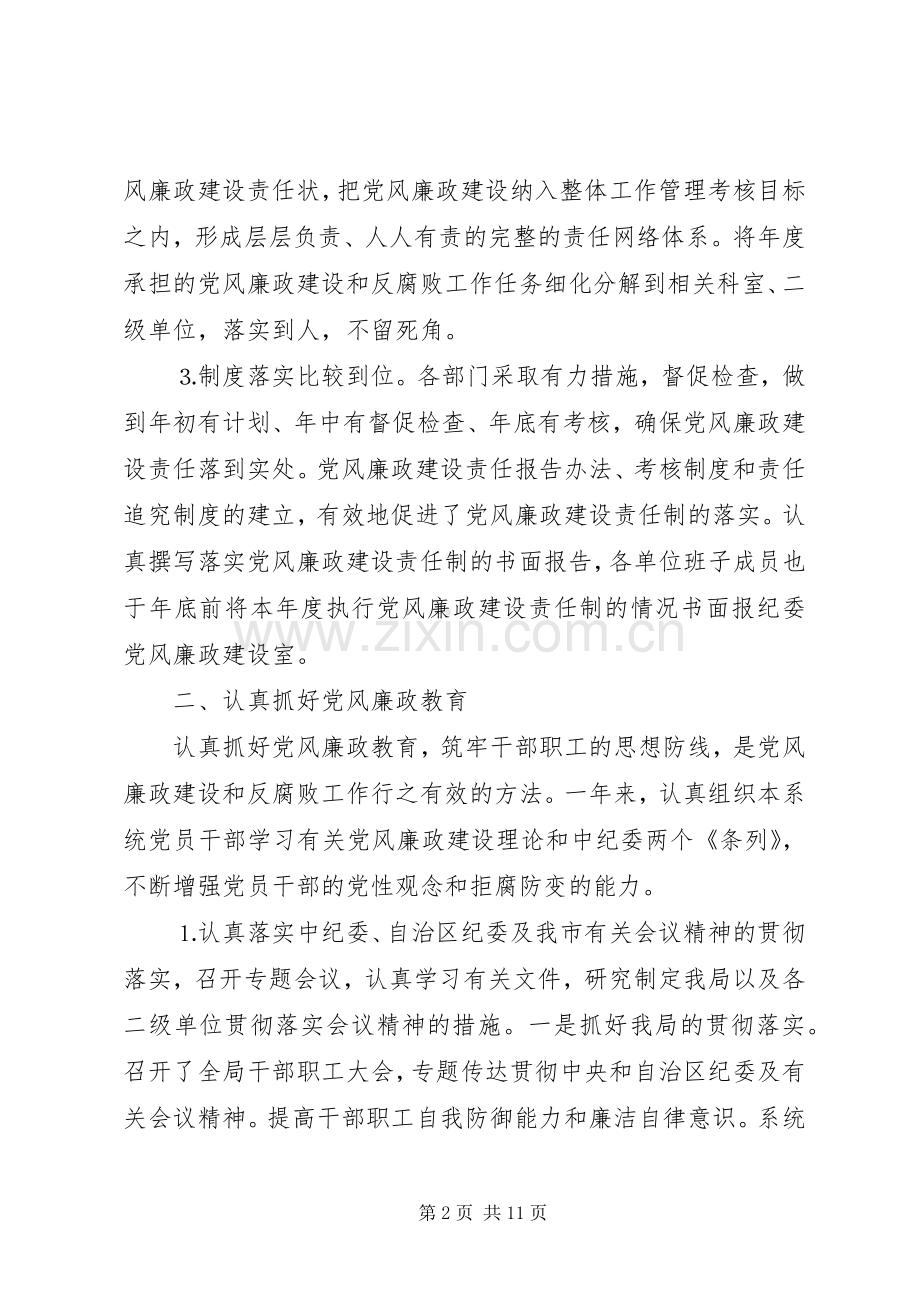 市人事劳动局党风廉政工作总结 .docx_第2页