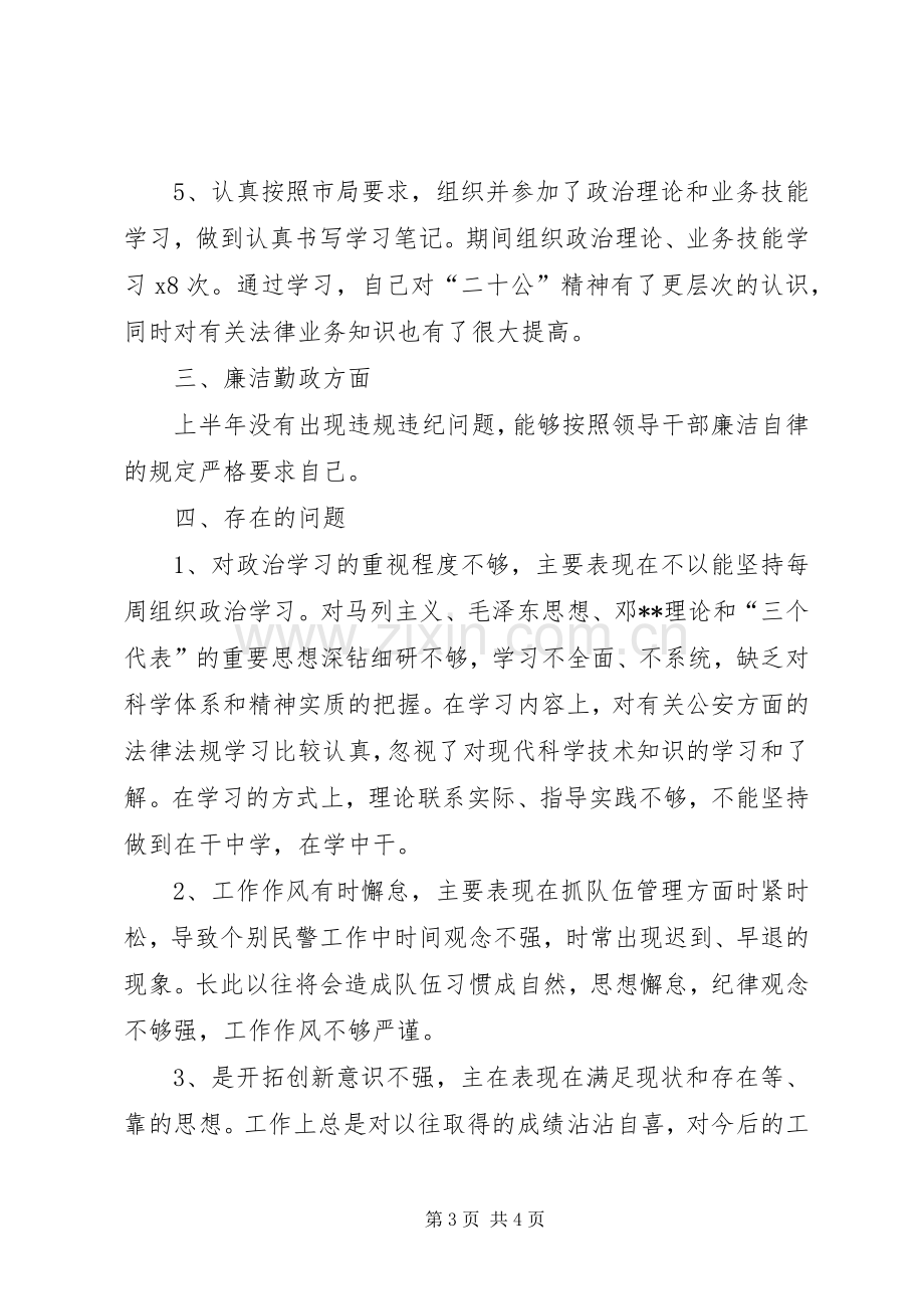 巡警大队长年度工作总结 .docx_第3页