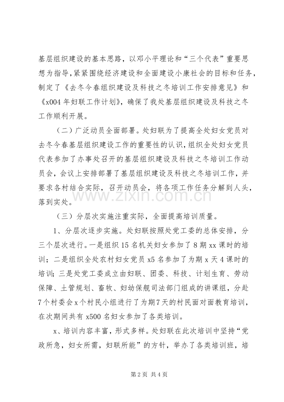 妇联去冬今春基层组织建设工作总结 .docx_第2页