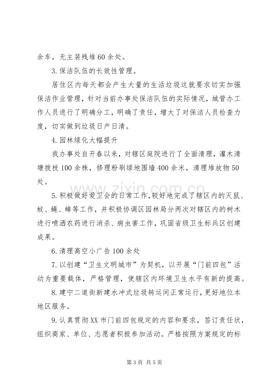 城管办半年工作总结 .docx_第3页