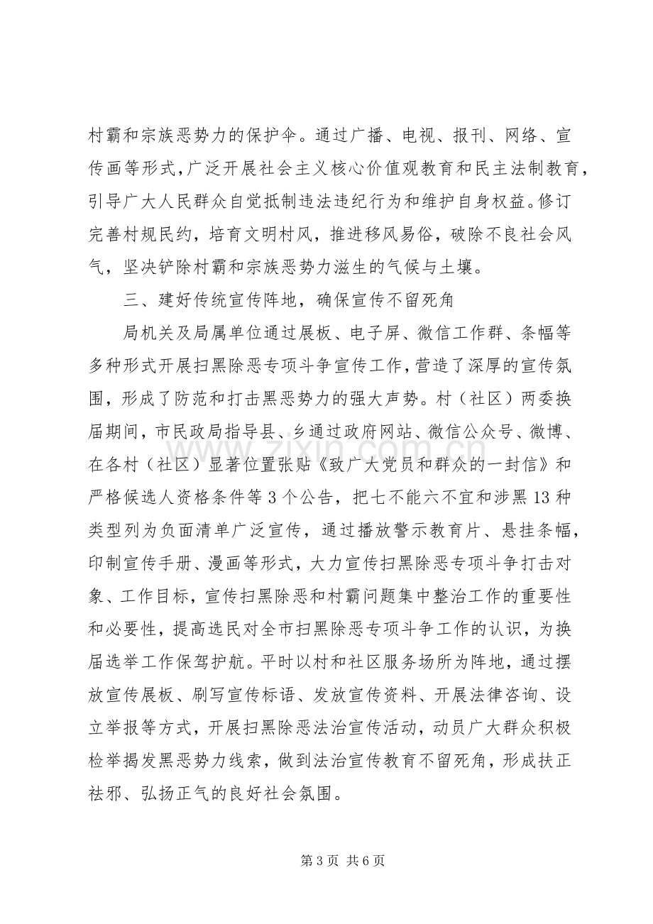 XX年度扫黑除恶专项斗争工作总结 .docx_第3页