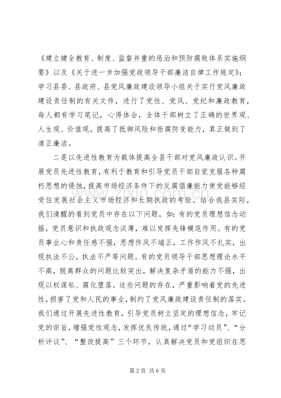 县委组党风廉政建设责任制落实情况总结 .docx_第2页