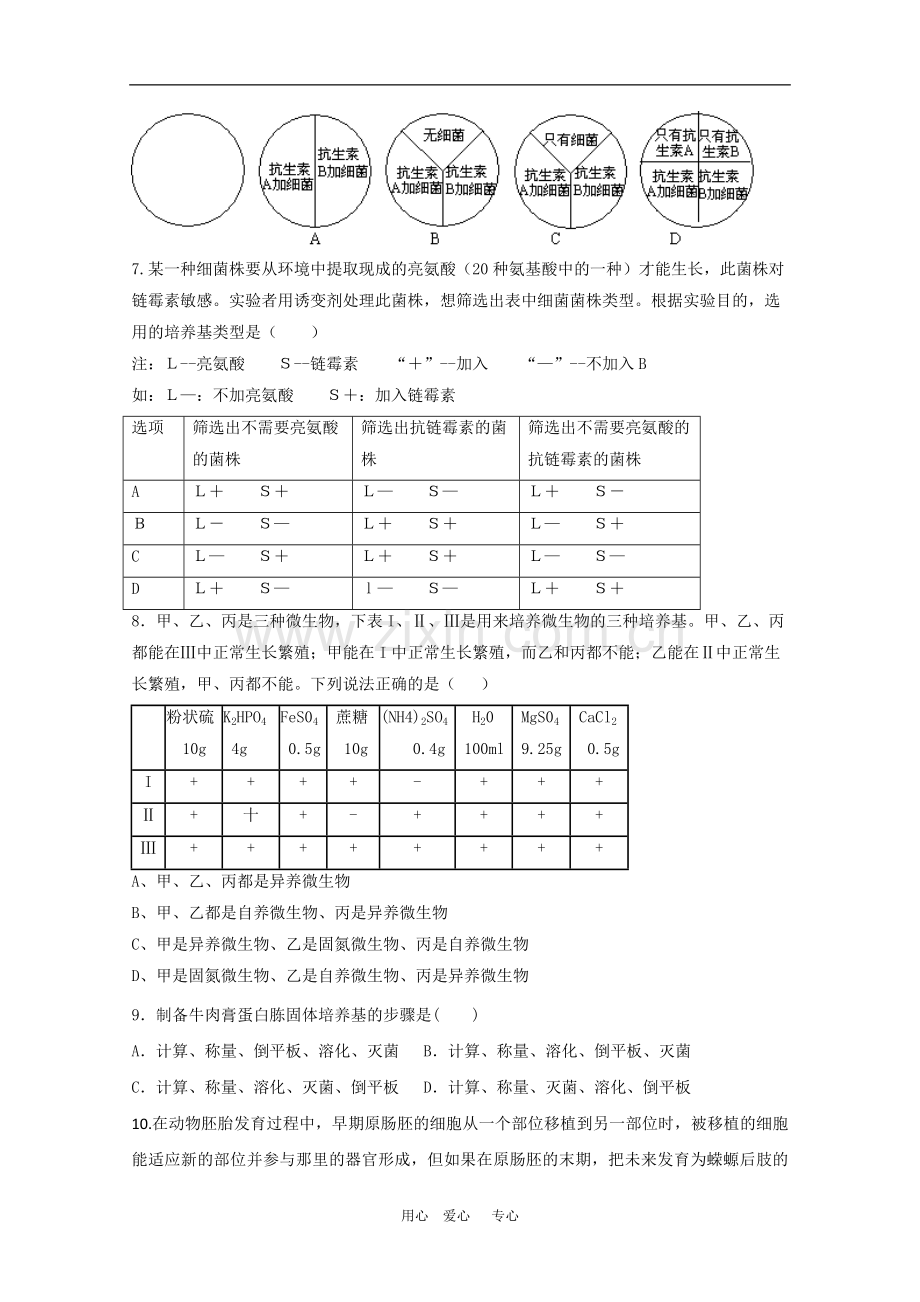 山西省山大附中090学年高二生物下学期4月月考人教版.doc_第2页