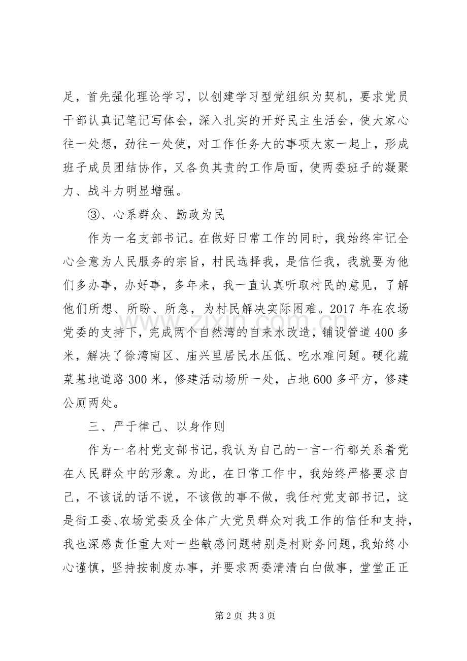 XX村支部书记述职报告.docx_第2页