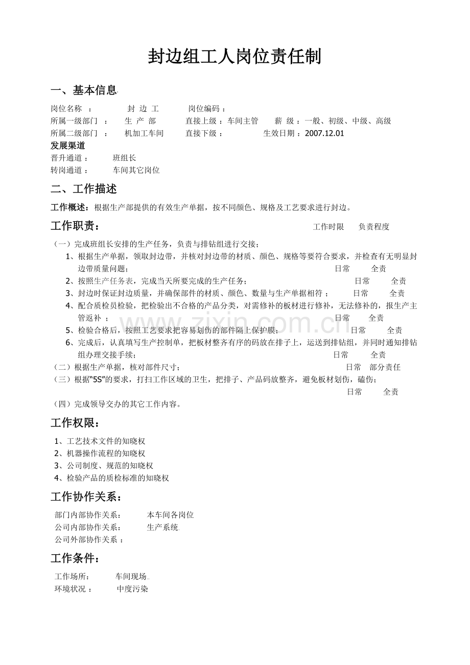 家具厂各工序岗位责任制.docx_第3页