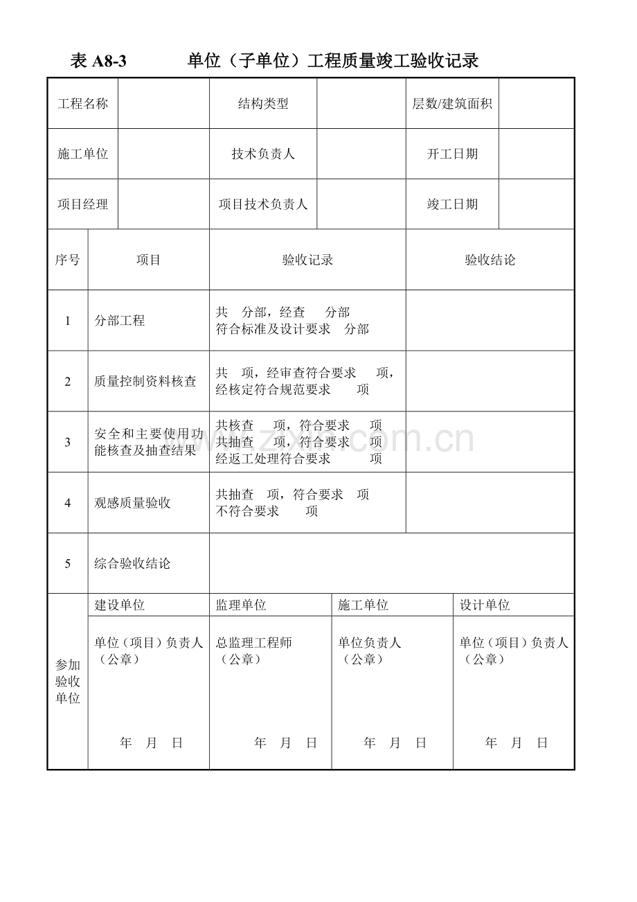 弱电建筑工程竣工验收资料表格.docx_第1页