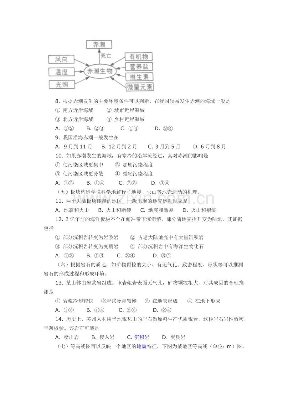 2015年上海卷高考地理试题答案及详解(重绘图).docx_第2页