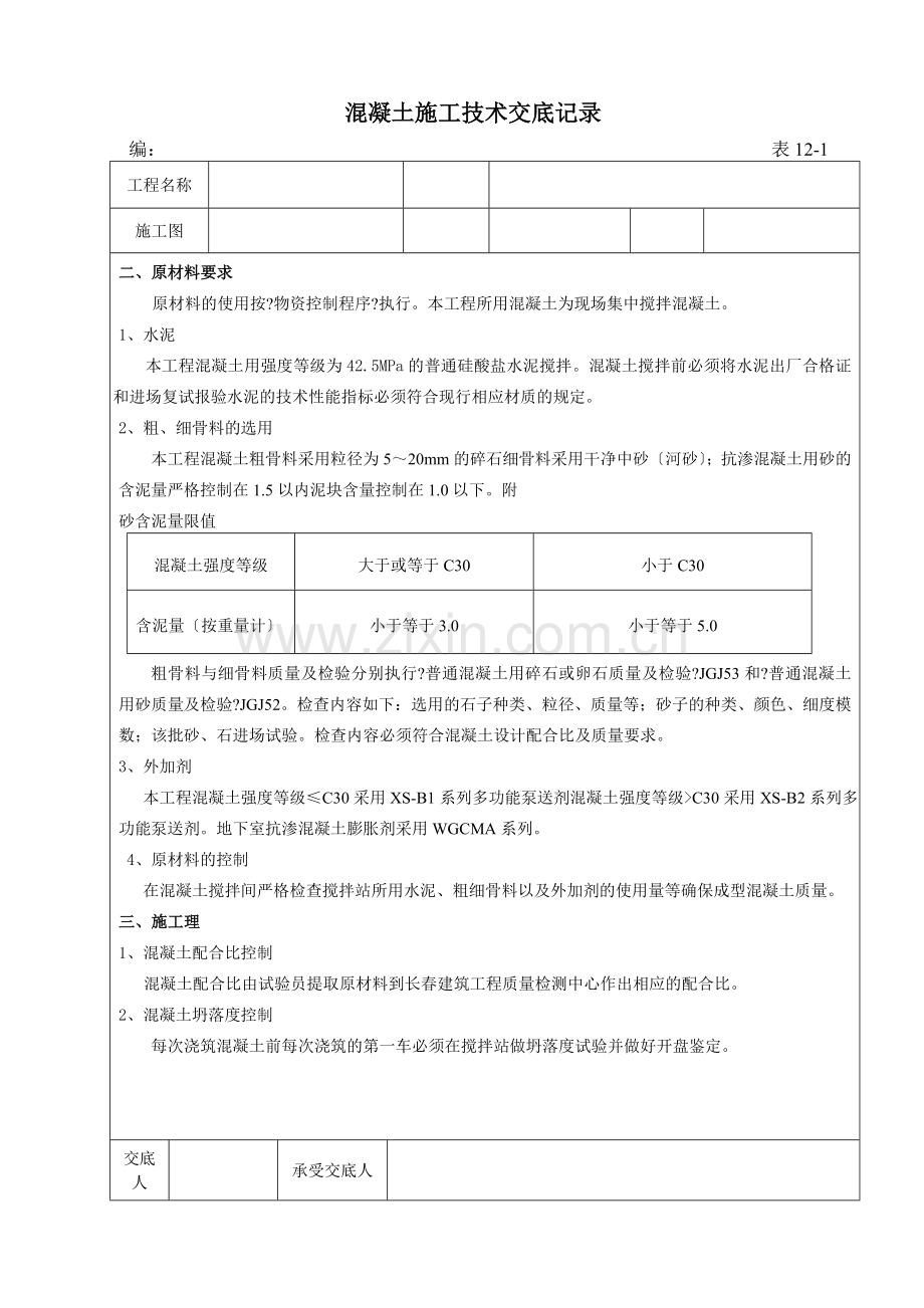 混凝土施工技术交底记录2.doc_第2页