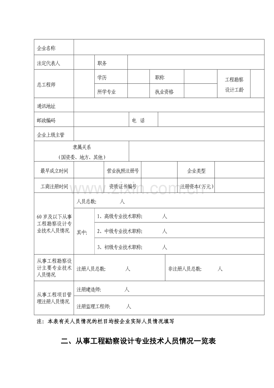 工程勘察工程设计资质情况表.docx_第2页