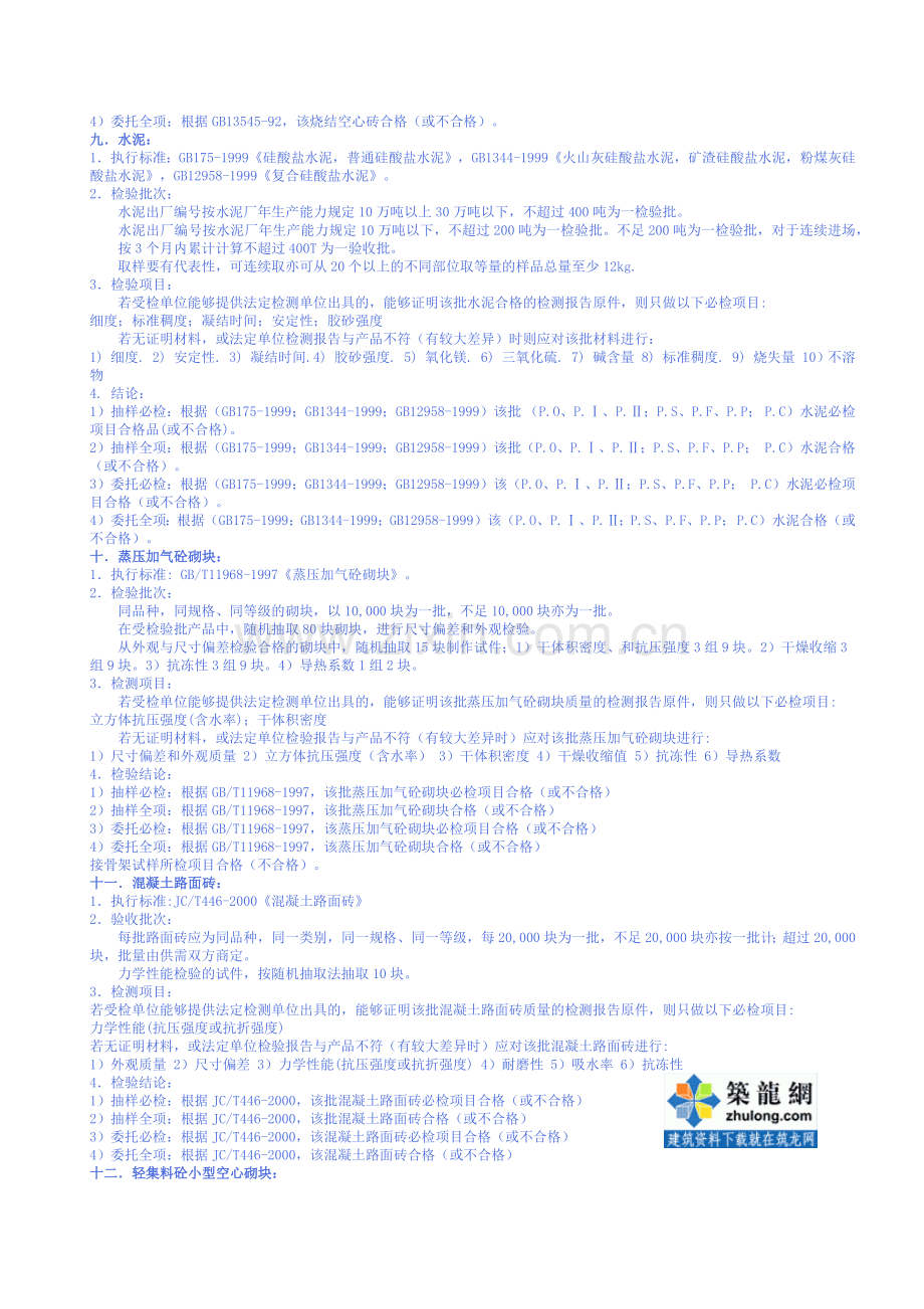 各种建筑材料取样送检标准要求secret2.docx_第3页