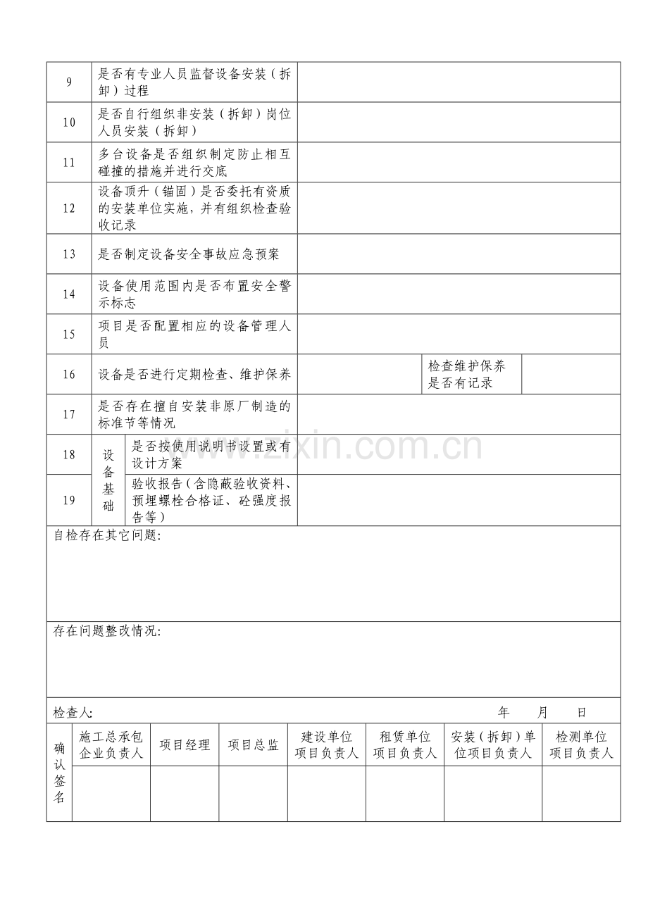 建筑起重机械设备自查企业汇总表格.docx_第2页