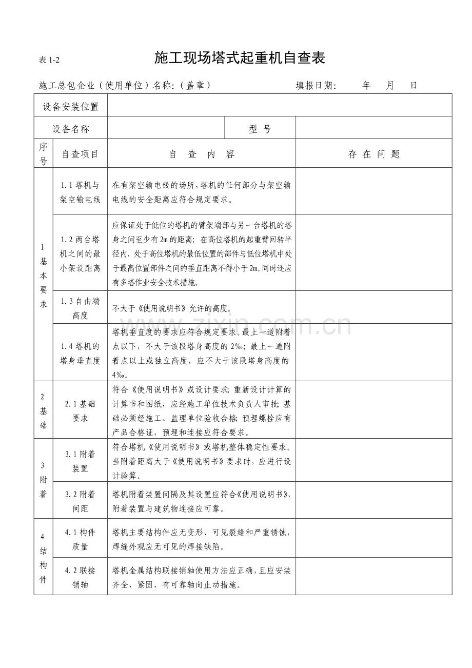 建筑起重机械设备自查企业汇总表格.docx_第3页