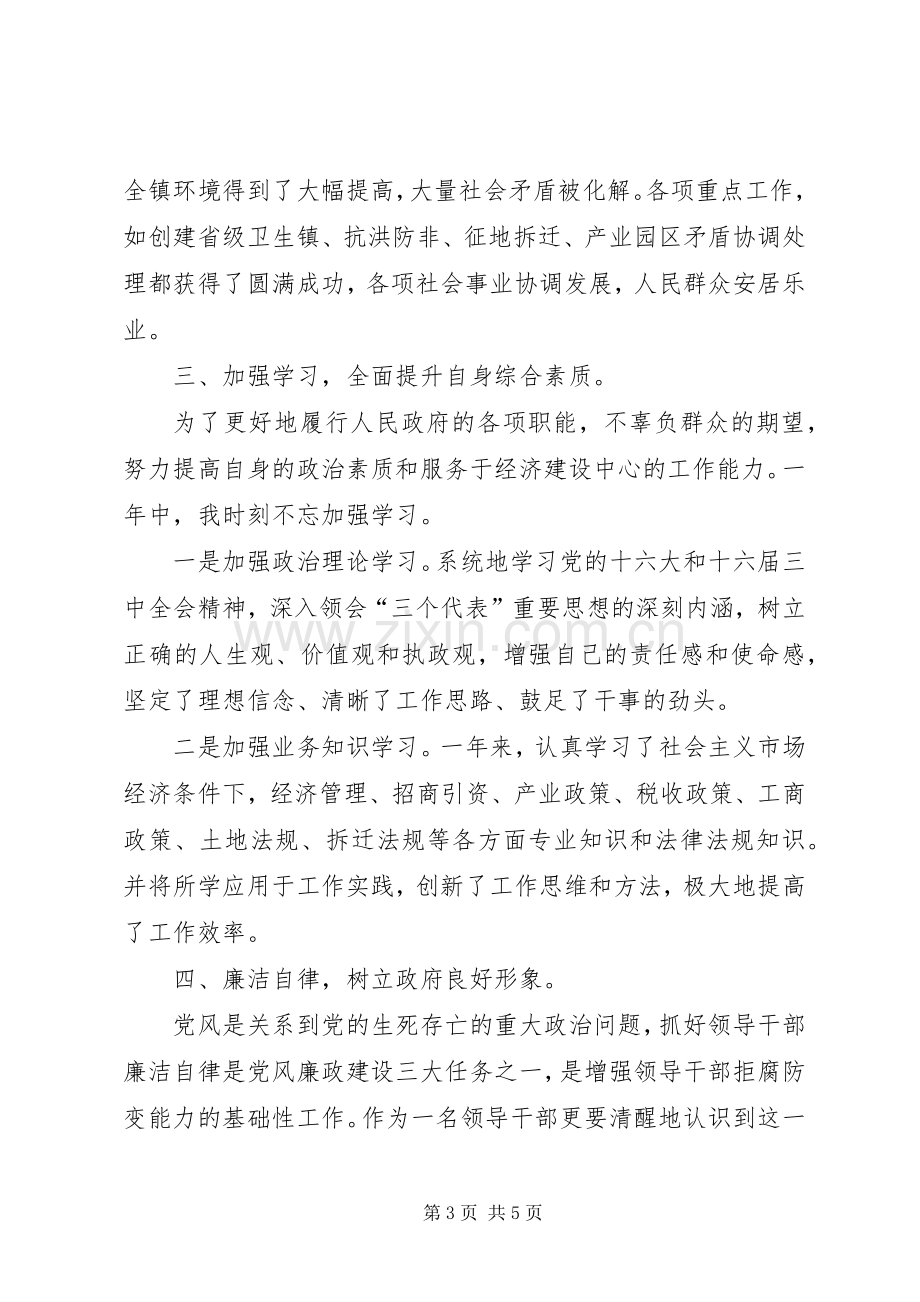 XX镇镇长XX述职述廉报告.docx_第3页