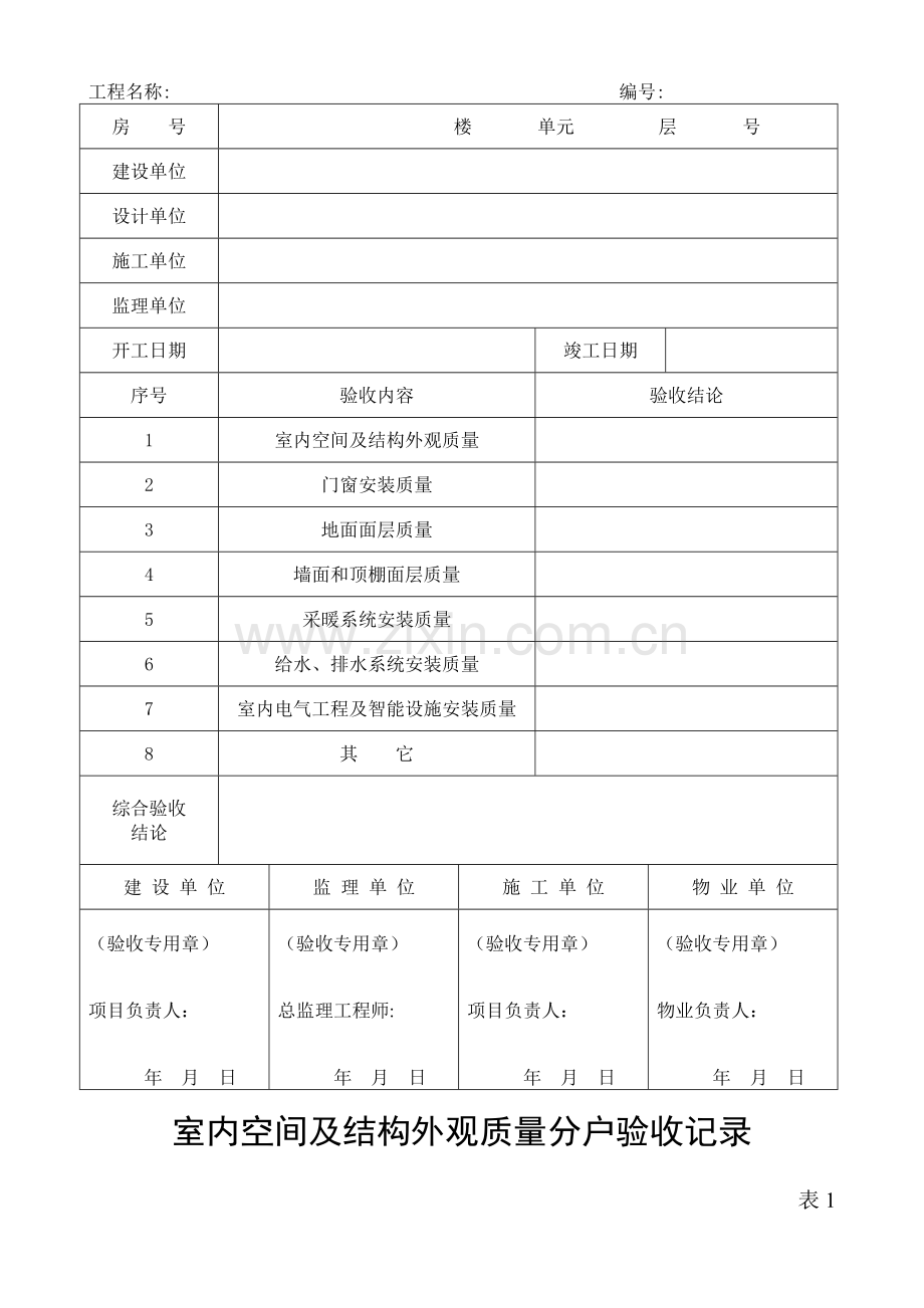 单位工程住宅质量分户验收汇总记录.docx_第3页