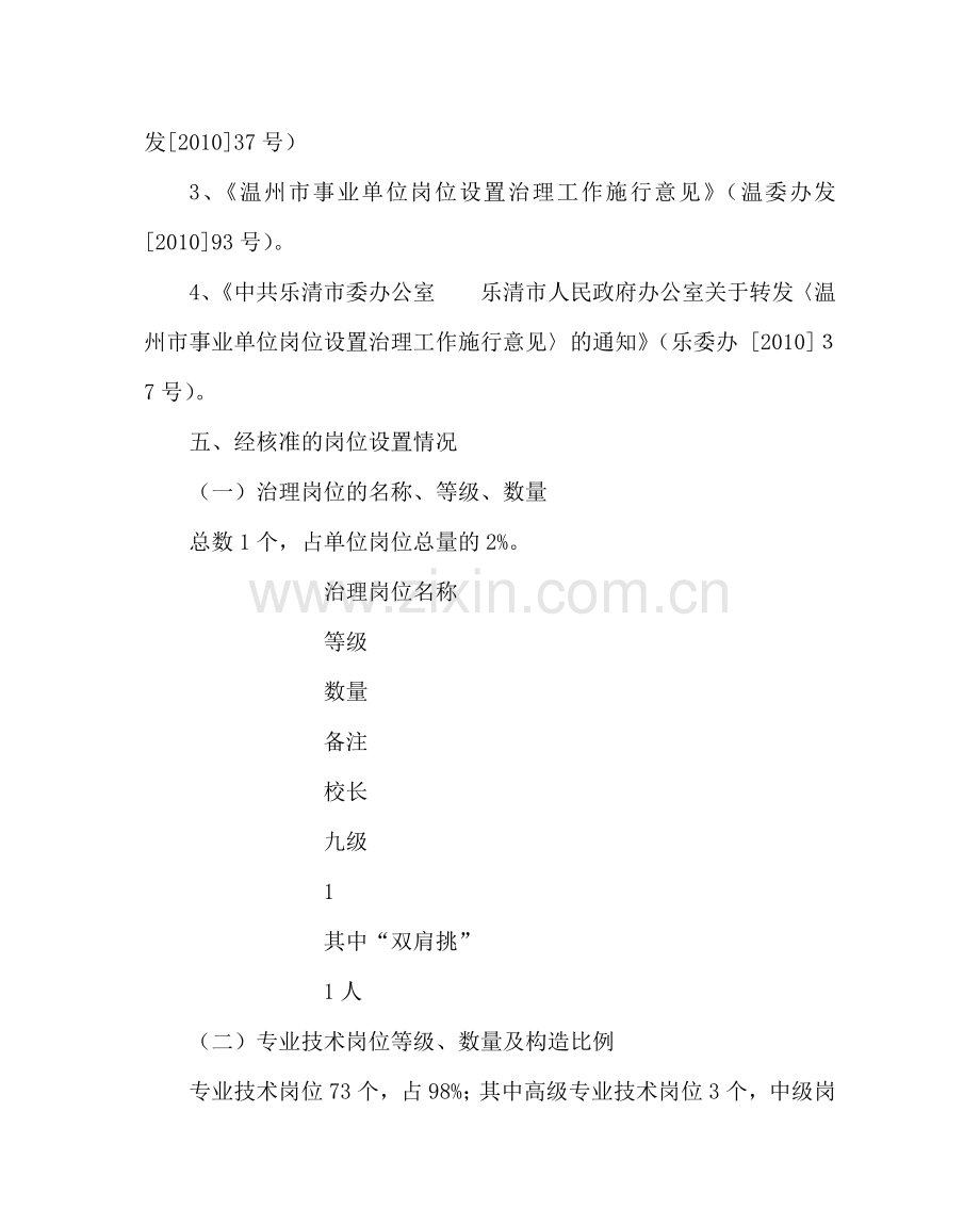 校长办公室范文小学岗位设置实施方案 .doc_第2页