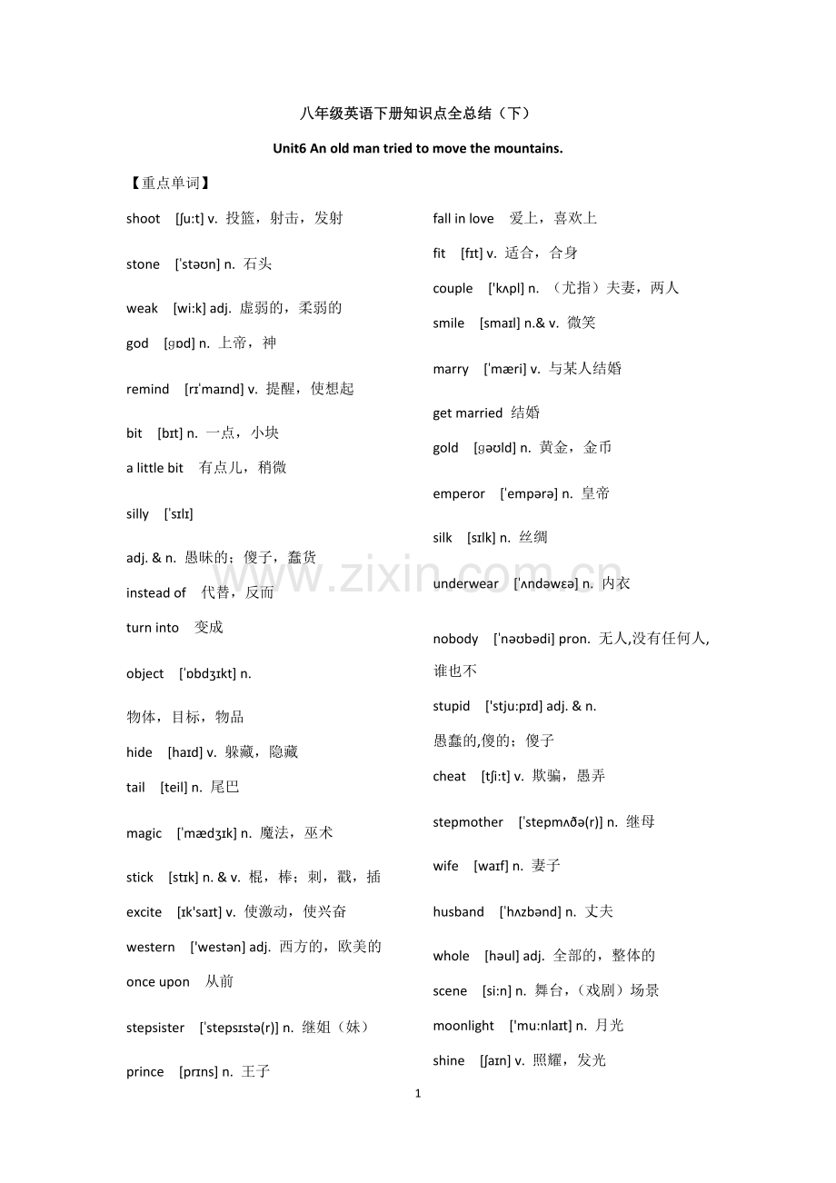 八年级英语下册知识点全总结6-10.docx_第1页