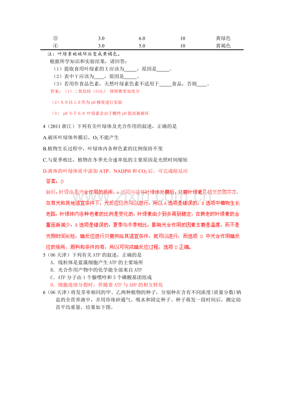 光合和呼吸历年高考题汇编.doc_第2页