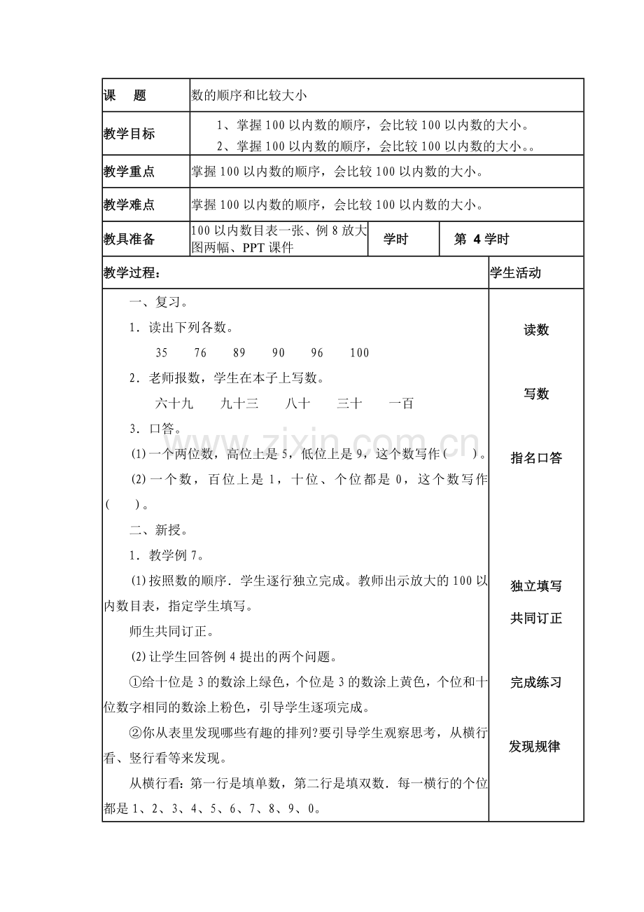 小学数学人教一年级数的顺序·比较大小.docx_第1页