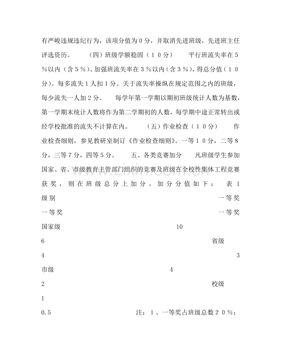 政教处范文班主任工作量化管理评分表评分细 .doc_第3页