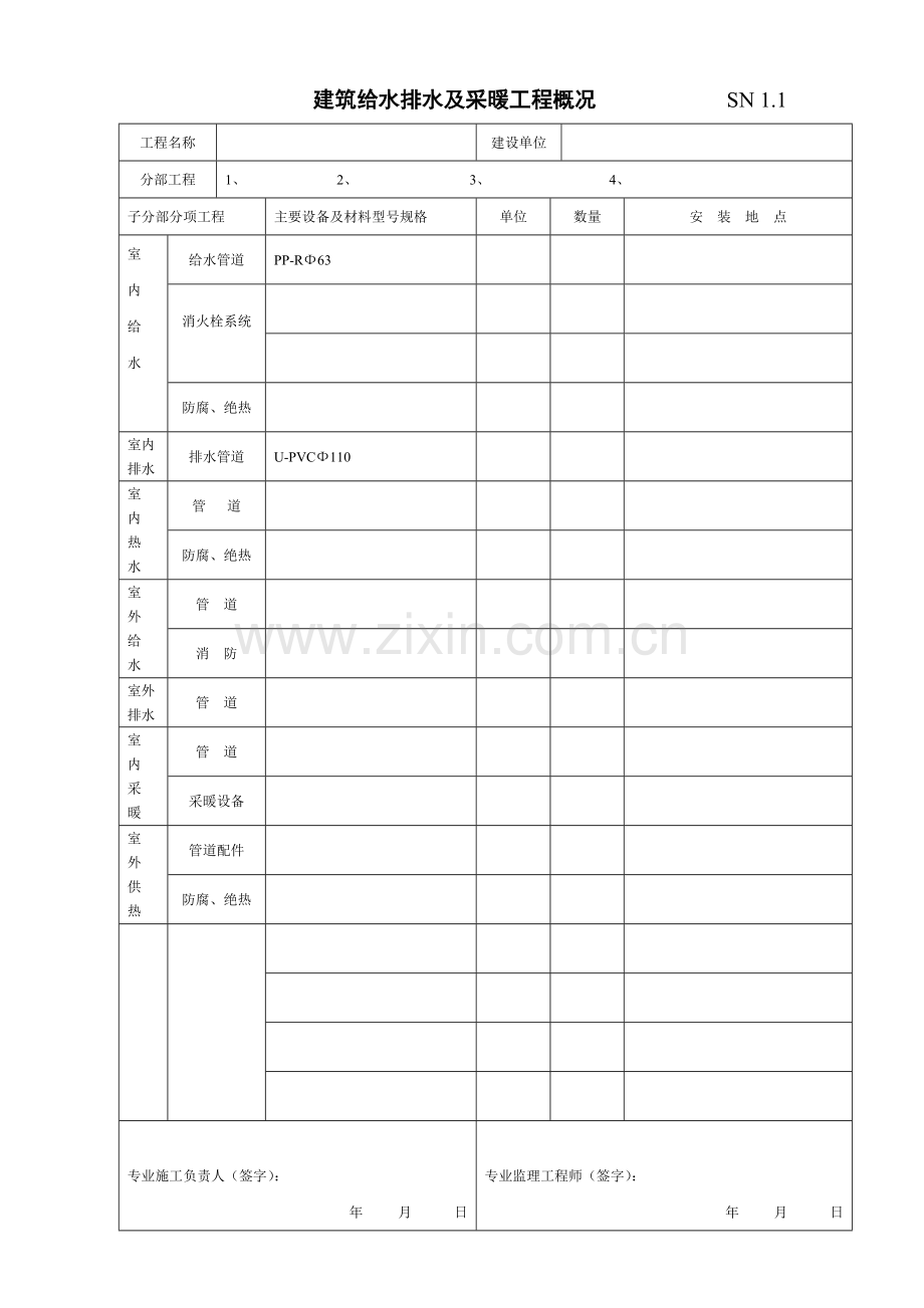 建筑给排水及采暖工程概况.docx_第1页