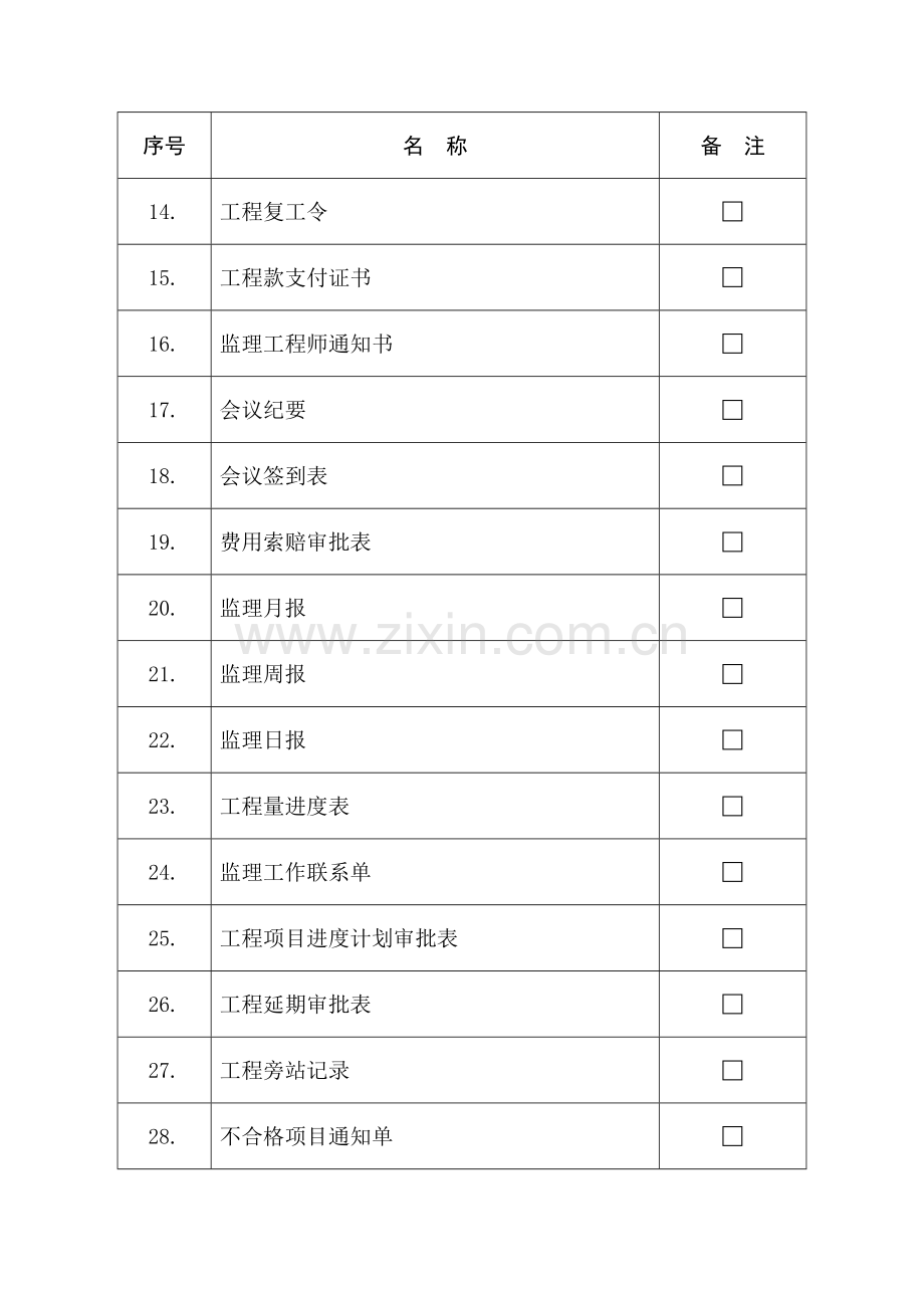 工程监理用表格.docx_第2页