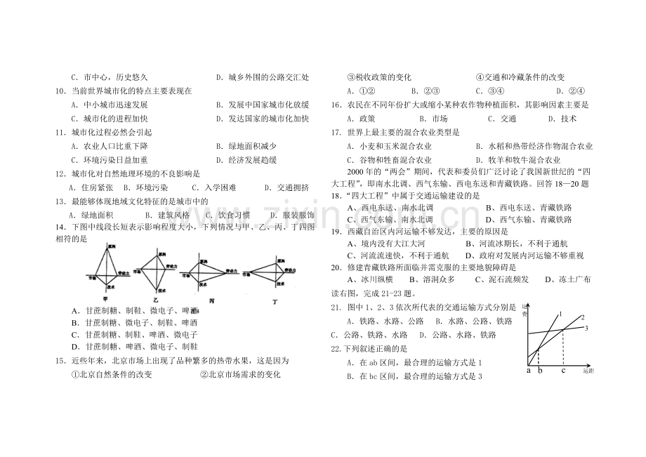 高一地理科.doc_第2页