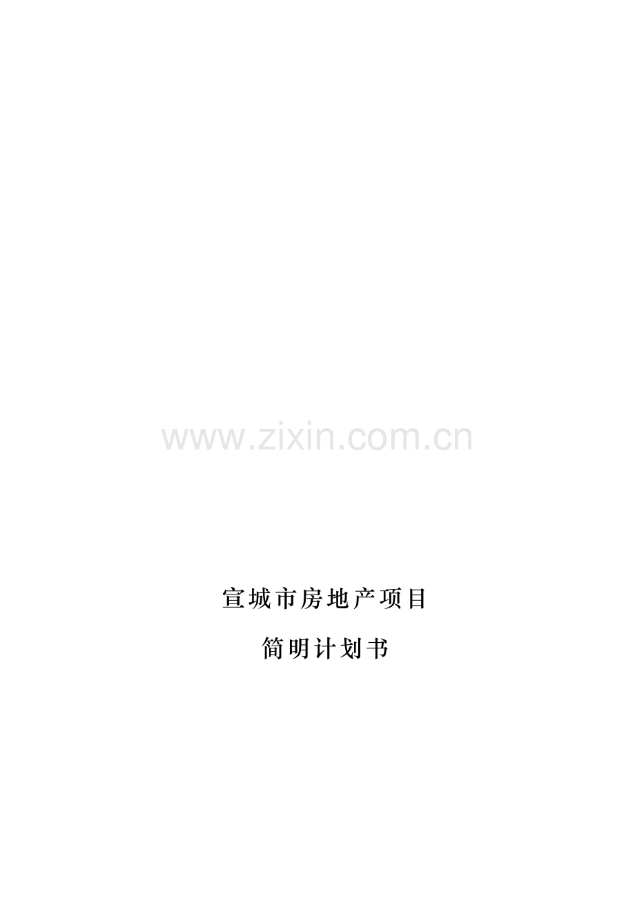 宣城某房地产项目简明计划书.docx_第1页