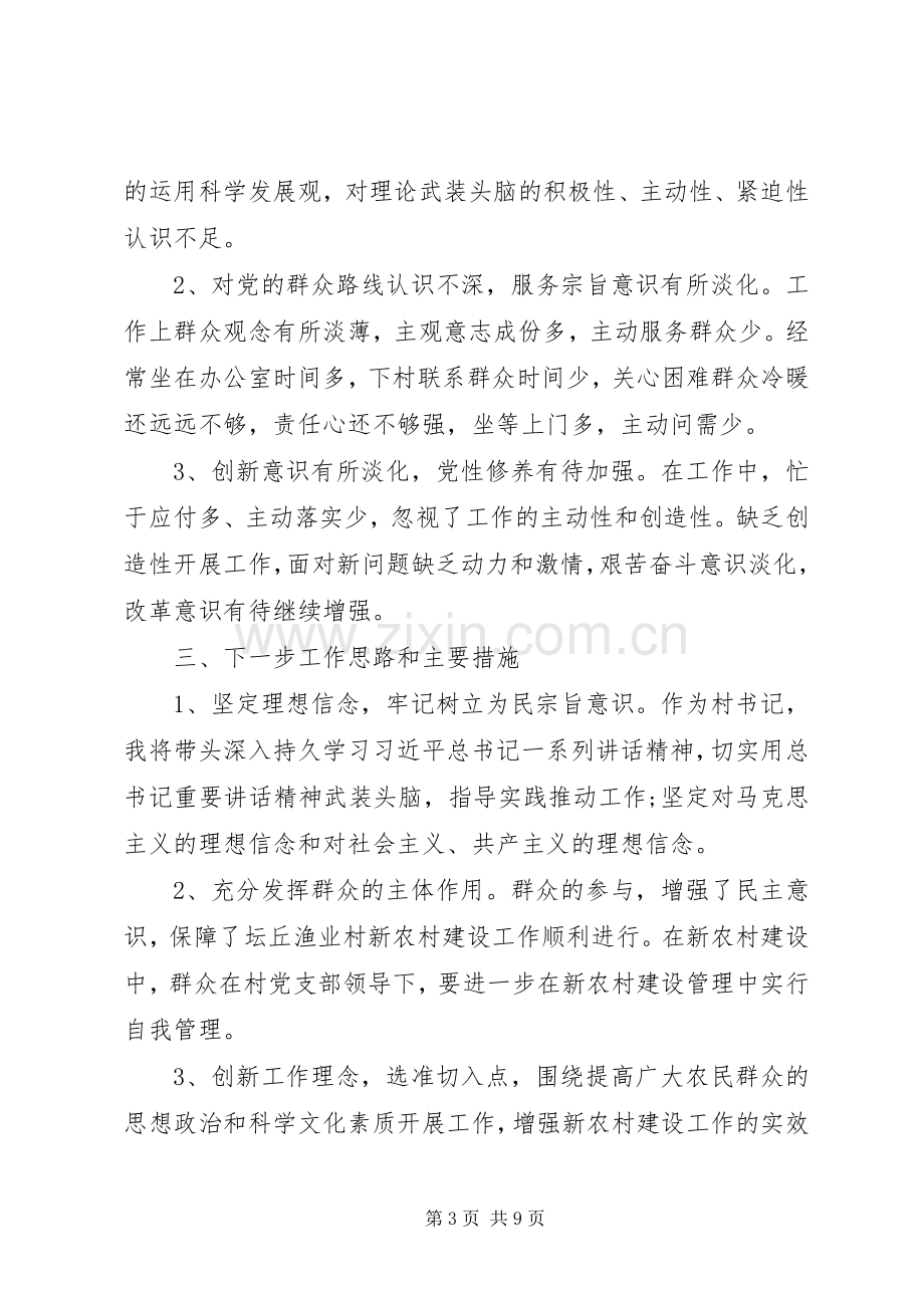 XX年度村党支部书记述职报告范文.docx_第3页