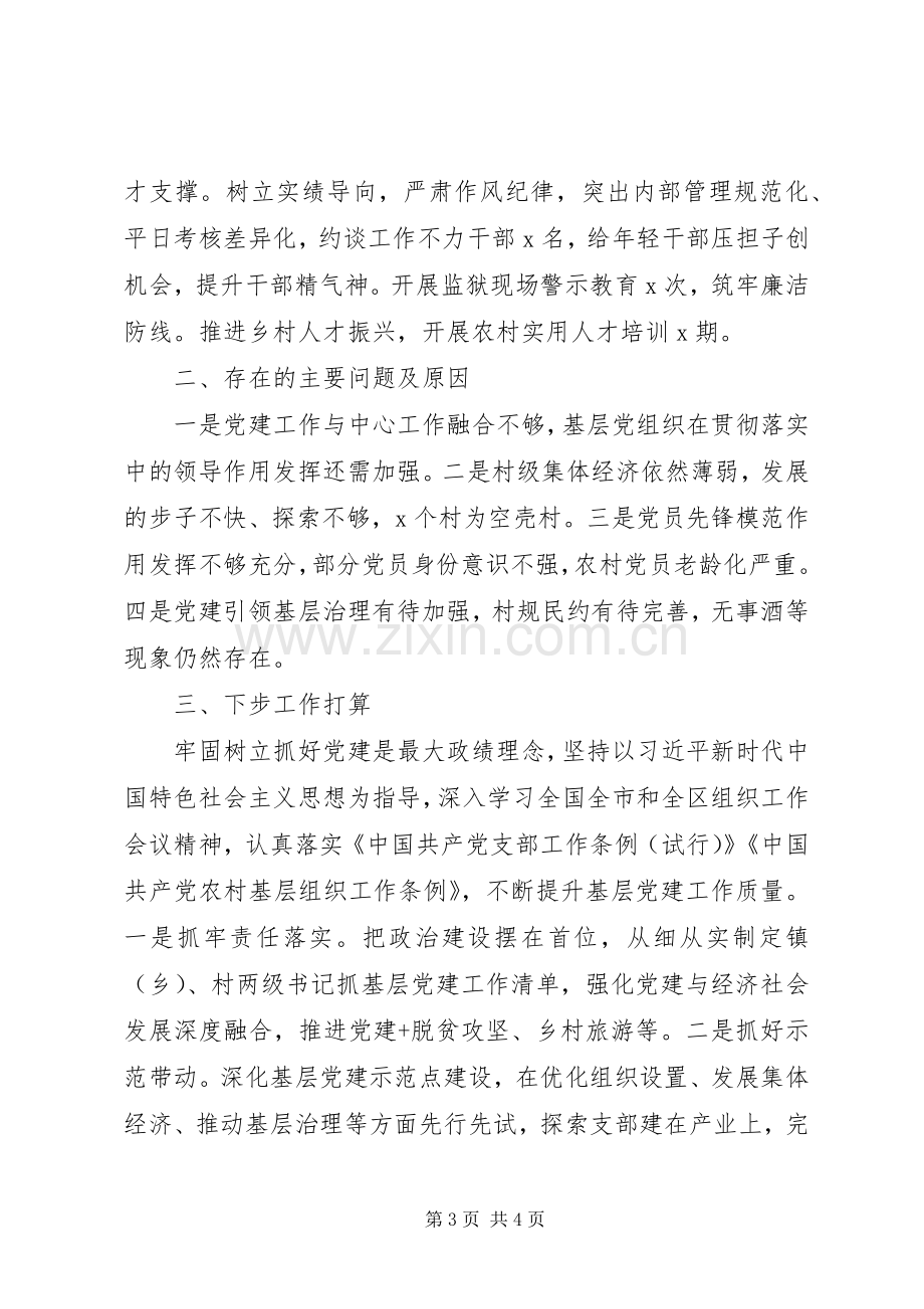 XX年党支部书记年终述职报告材料.docx_第3页