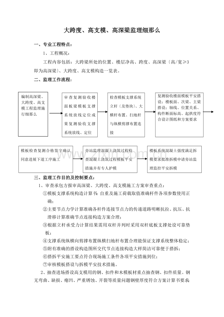 大跨度、高支模、高深梁工程监理实施细则.doc_第2页