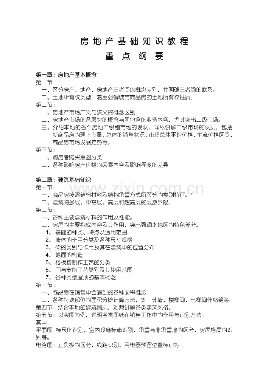 房地产基础知识培训教程.docx_第1页