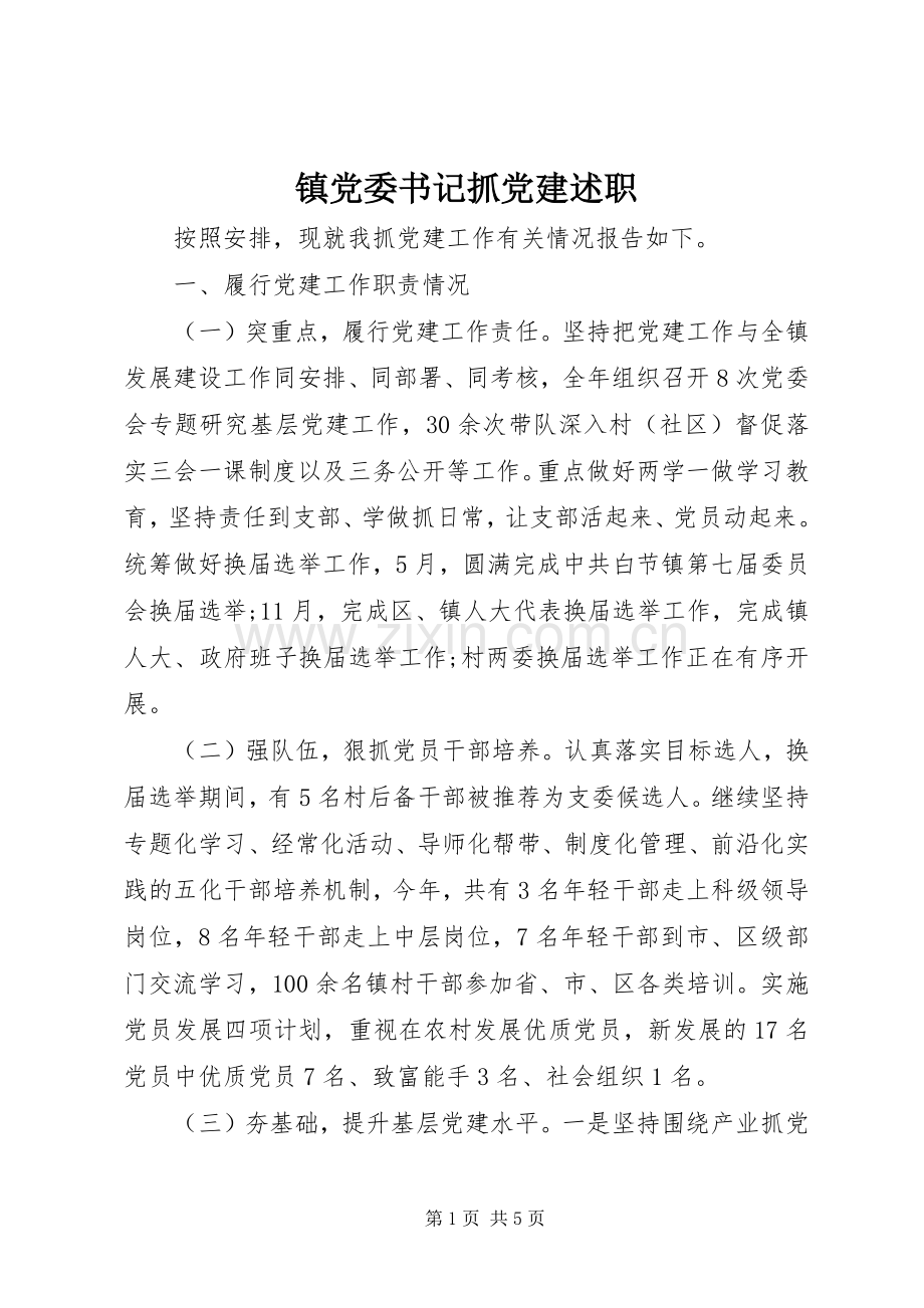 镇党委书记抓党建述职.docx_第1页