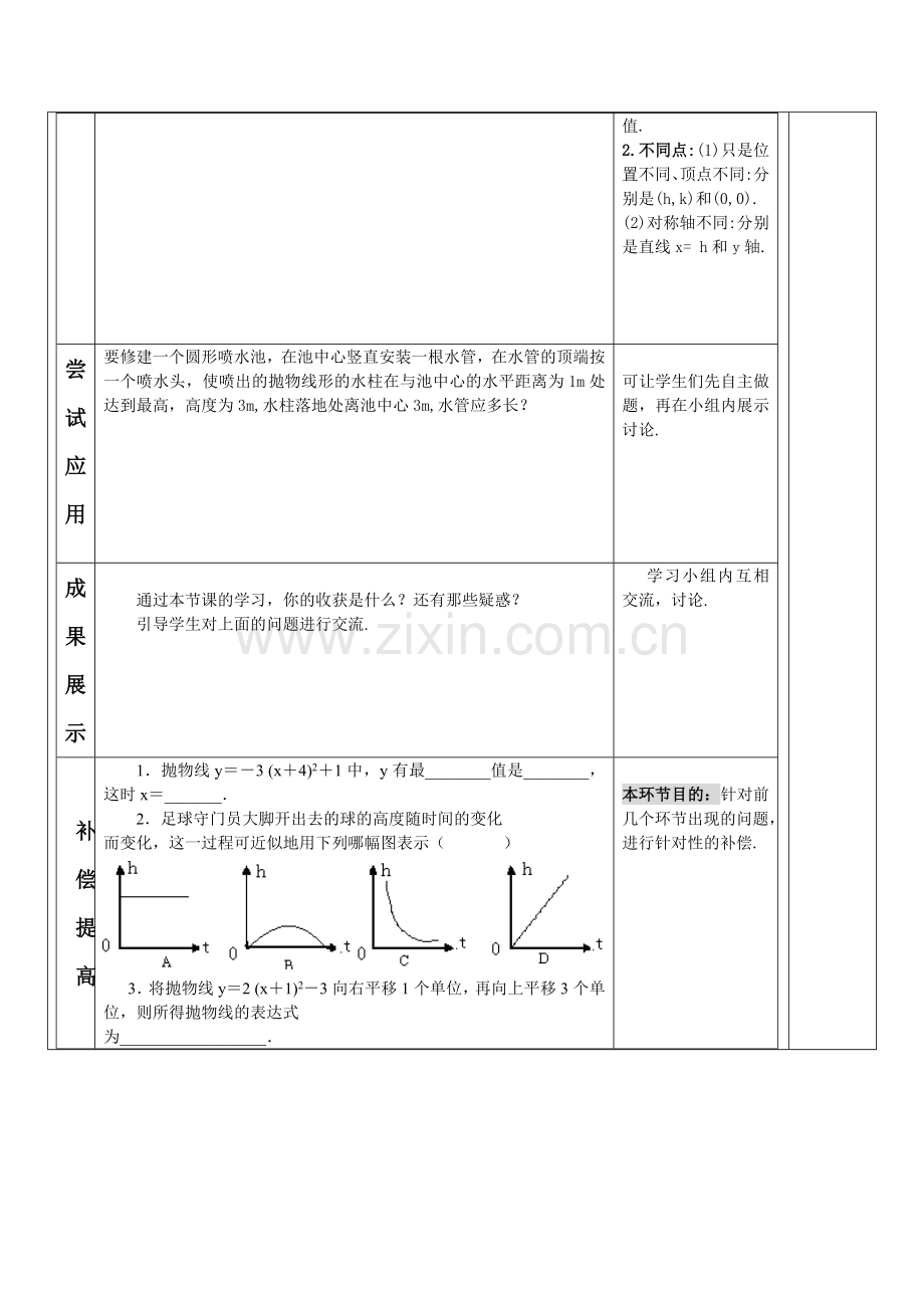 二次函数y=a(x-h)2+k图象与性质.doc_第3页