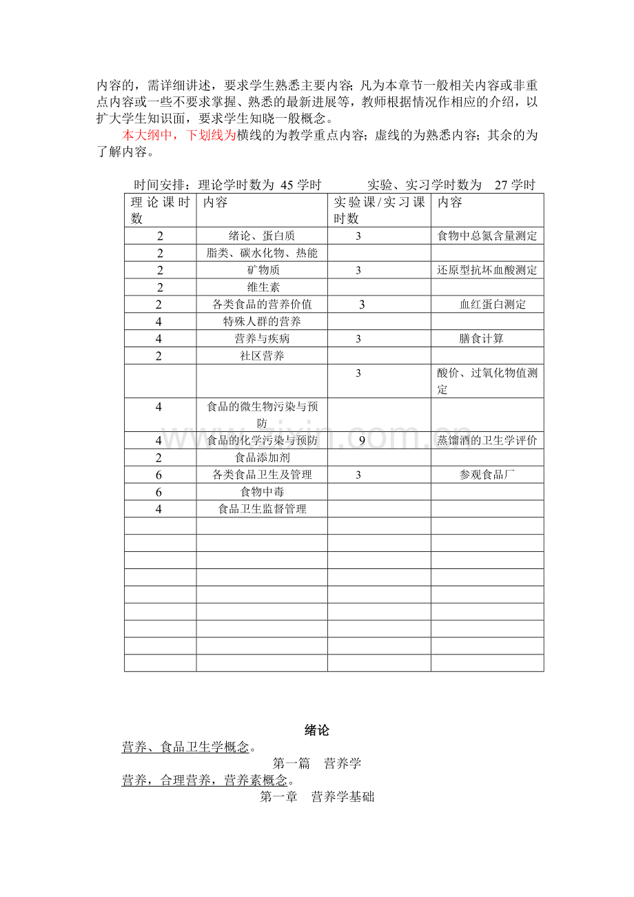 营养与食品卫生学教学大纲-贵阳医学院预防医学专业.doc_第2页