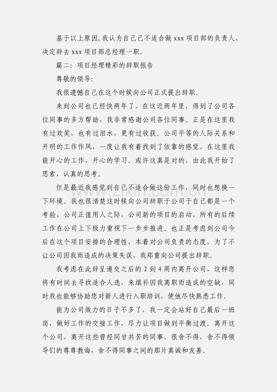 项目经理辞职报告.docx_第2页