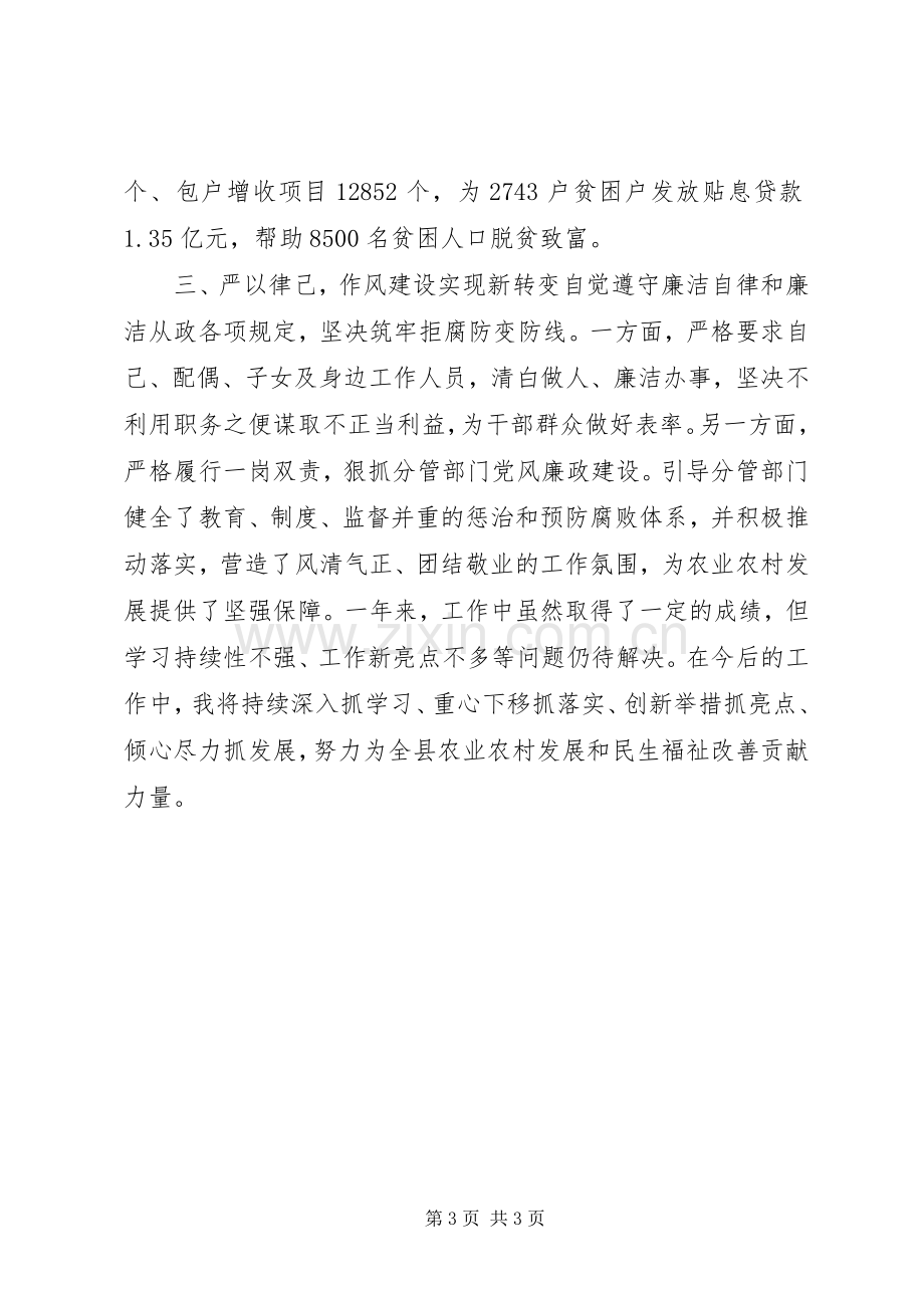 分管农业副县长XX年述职述廉述效报告.docx_第3页