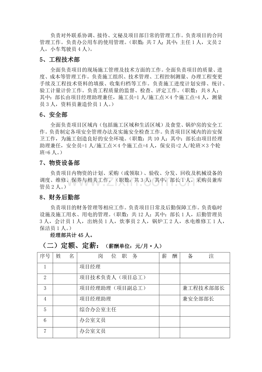 土石方工程施工项目部机构设置岗位职责及管理制度(31页).doc_第3页