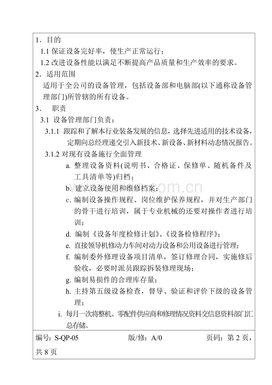 商场服装企业设备管理知识程序.docx_第2页