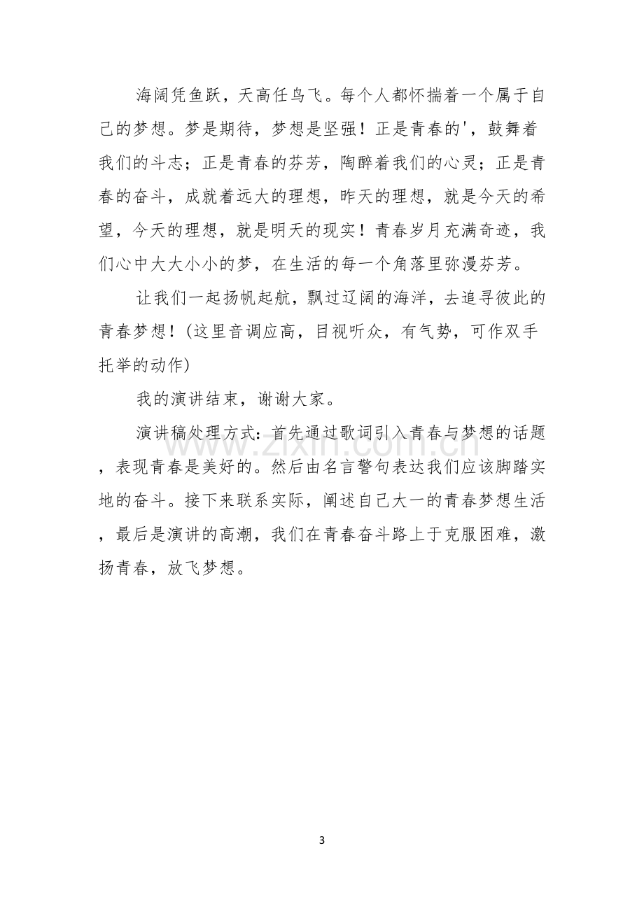 青春与梦想励志演讲稿.docx_第3页