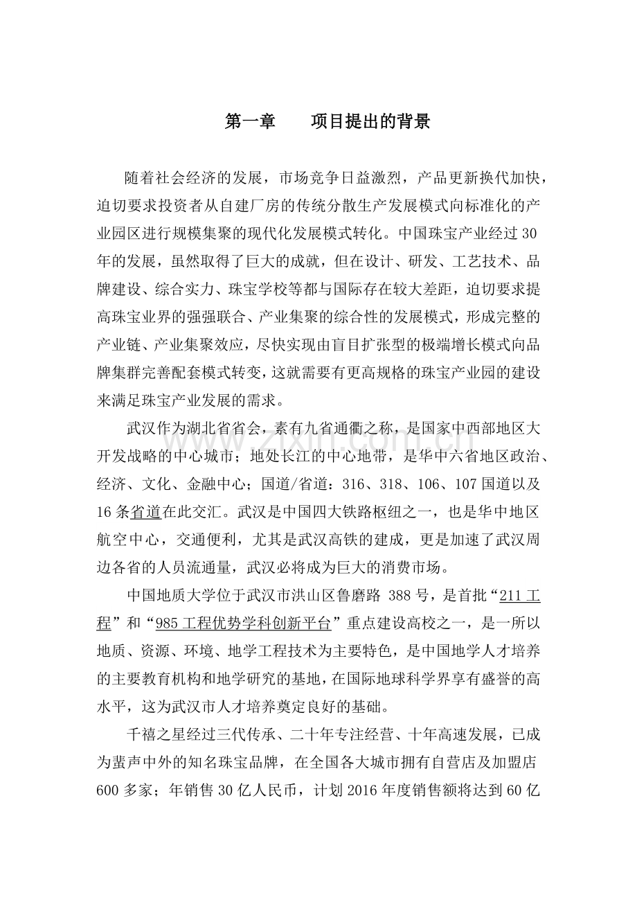 千禧之星武汉珠宝产业园项目建议书.docx_第3页