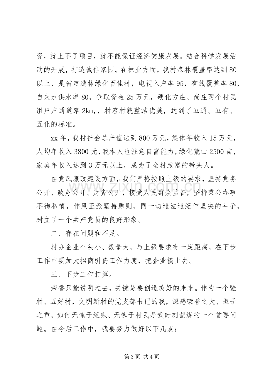 XX年村党支部书记年终述职述廉报告范文.docx_第3页